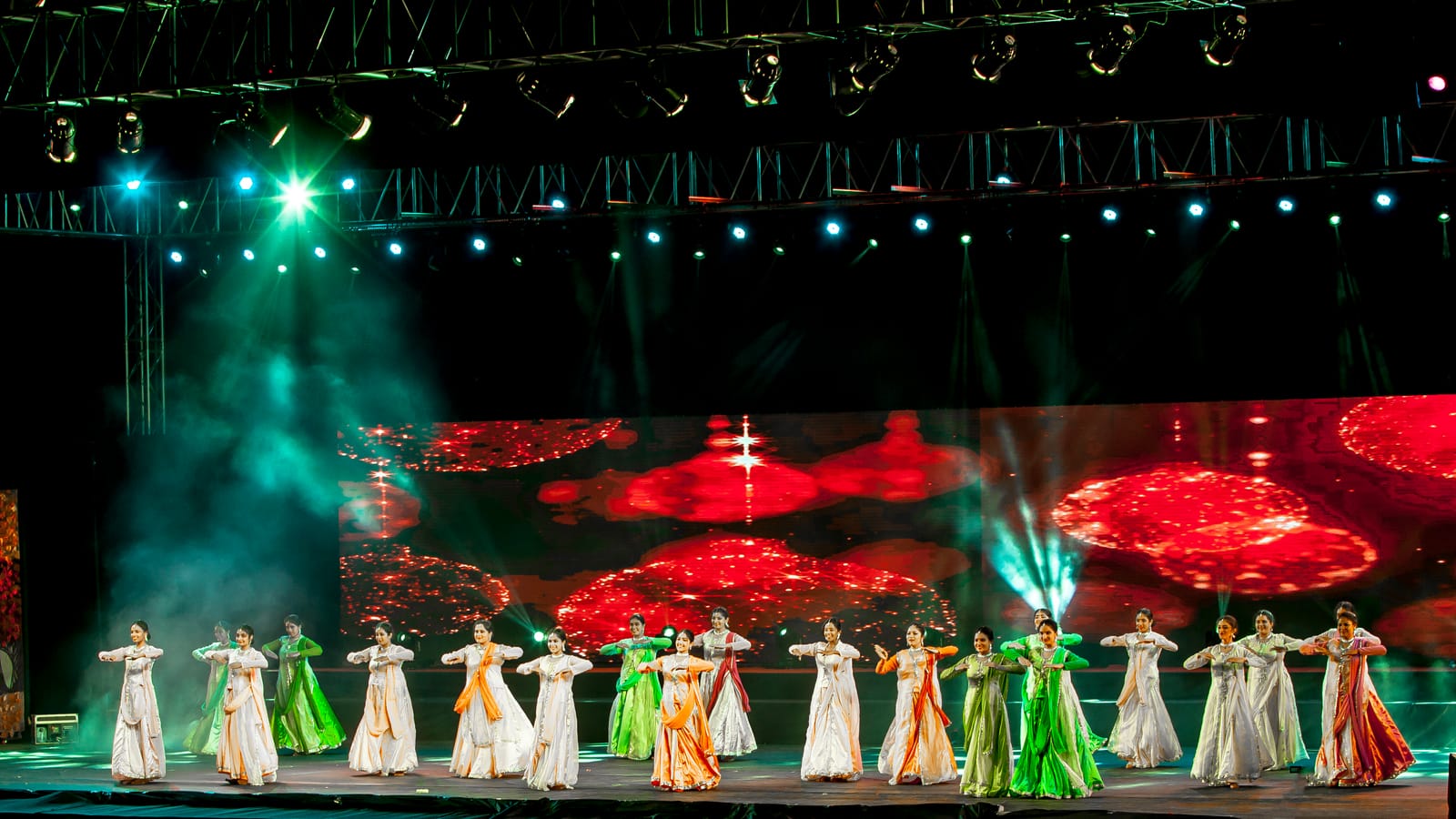 Abhijnaa — Kathak ensemble under the stage lights