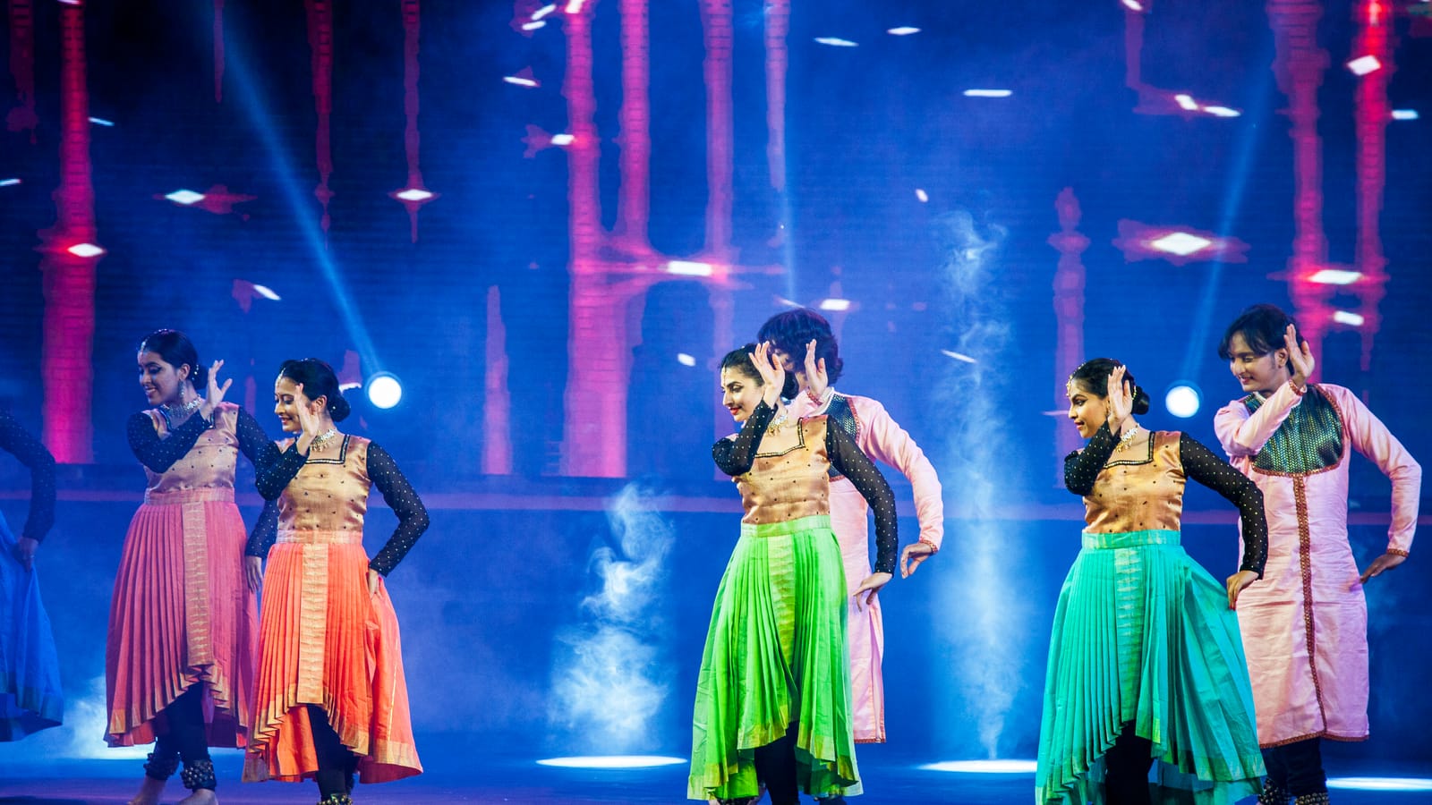 Abhijnaa — Kathak dancers in the blue light