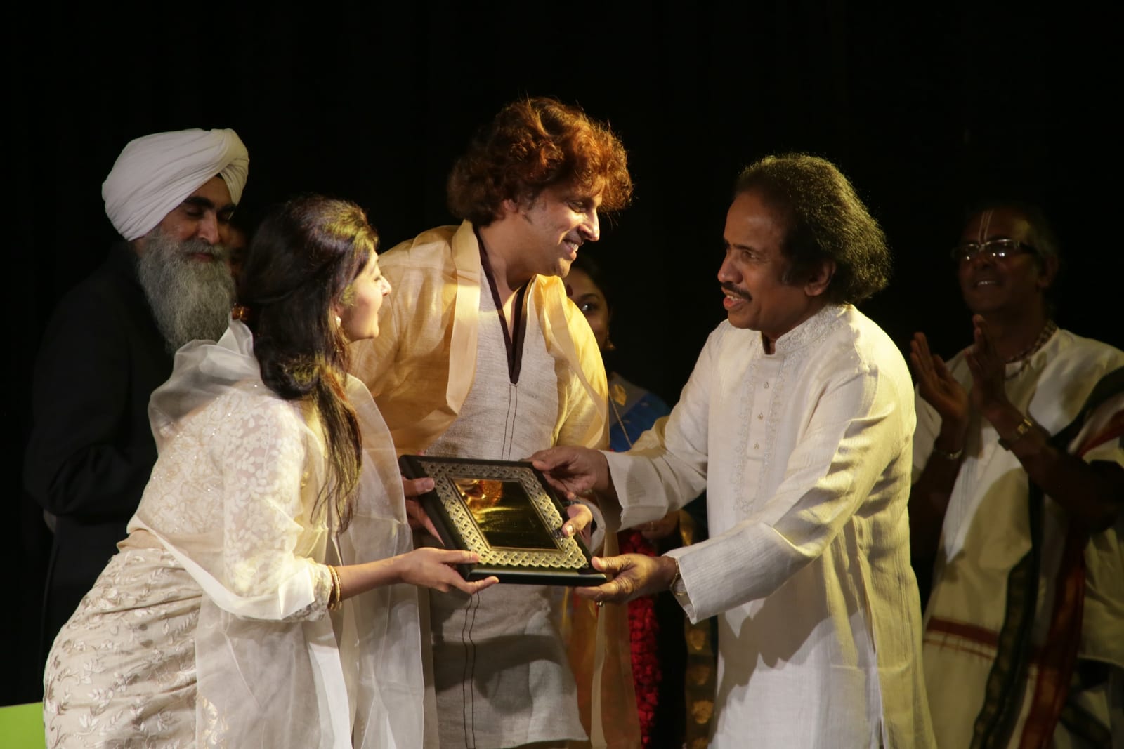 U.S. Krishna Rao – Chandrabhagadevi Couple Award being conferred