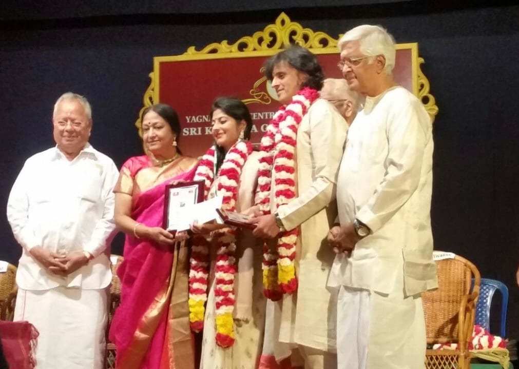 Nrithya Choodamani being conferred