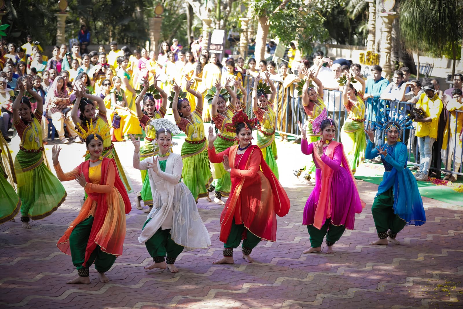 Madanothsava — dancers fill the courtyard