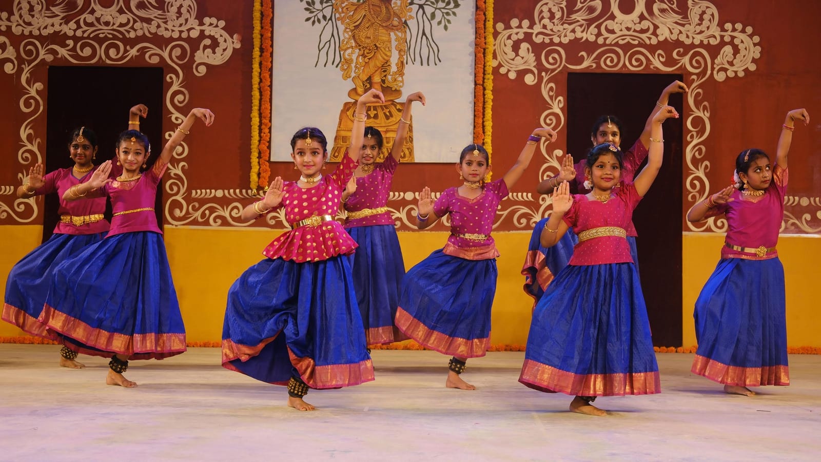 Vijayadashami — students of Abhinava Dance School performing
