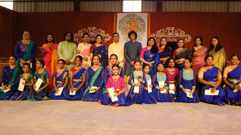 Vijayadashami — students of Abhinava Dance School performing