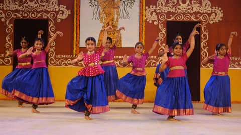 Vijayadashami — students of Abhinava Dance School performing