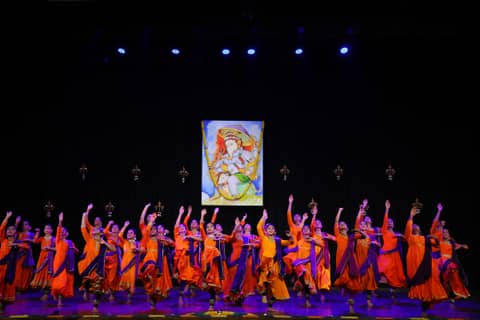 Vijayadashami — students of Abhinava Dance School performing